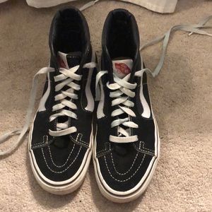 Black with white stripe classic vans